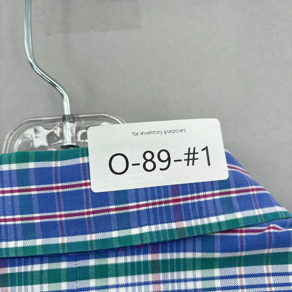 Polo Ralph Lauren Shirt Mens XL‎ Blue Pink Plaid Button Up Tartan Blake Vintage